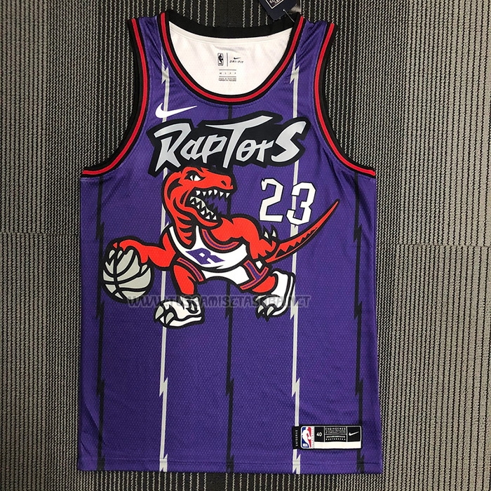 Camiseta Fred VanVleet NO 23 Toronto Raptors Classic Edition Violeta